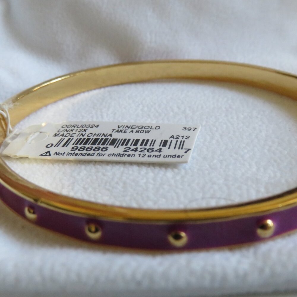Kate Spade Enamel Hinged Bangle bracelet - Picture 3 of 4